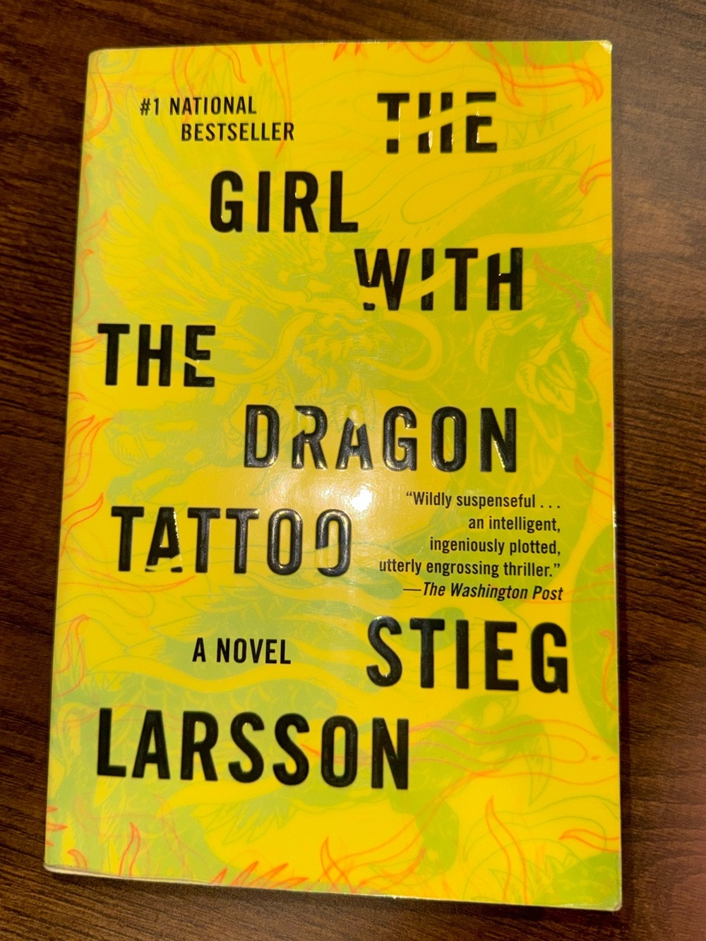 The Girl With The Dragon Tattoo - Bright Yellow Paperback